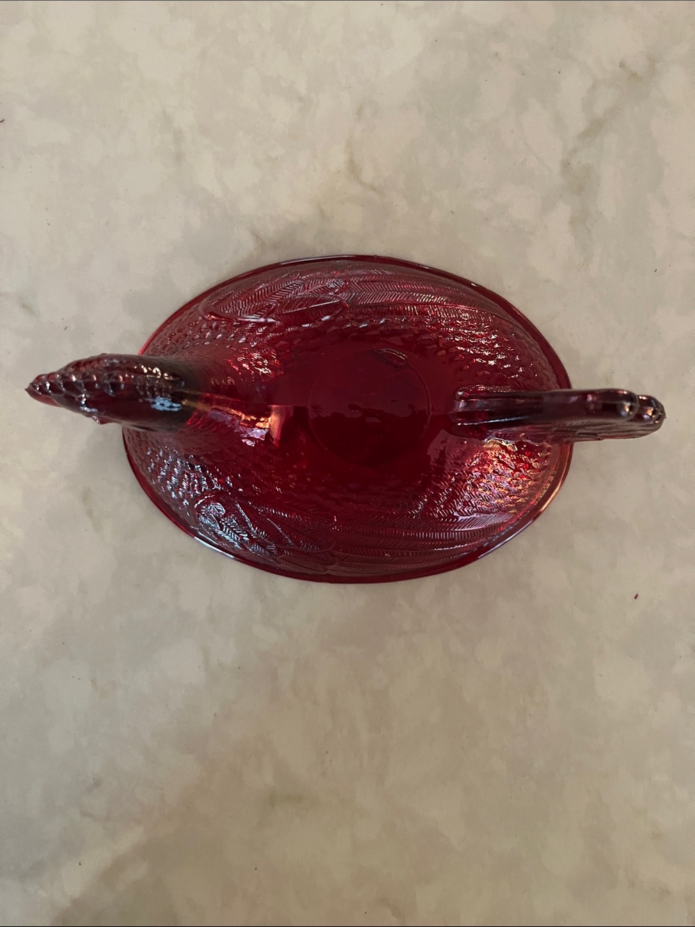 Red Hen on Nest Beaded Nest Candy Dish Vintage Farmhouse Decor. READ - Picture 6 of 7